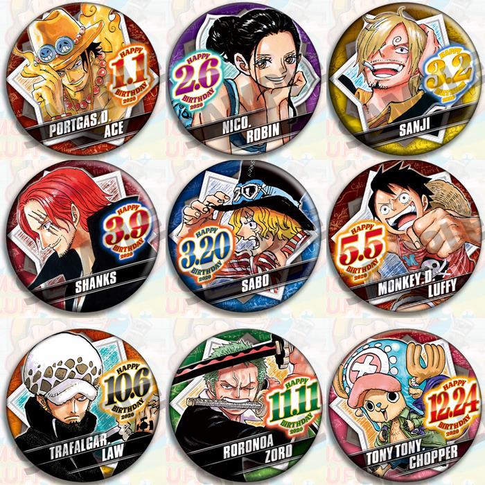 Cosplay Anime Zoro - One Piece Anime Badge Set Official