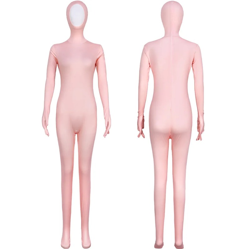 Anime Cosplay Face - Women's Face Up Jumpsuit Bodysuit Pink