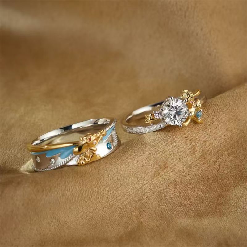 Anime Cosplay For Couples - Pokémon Riolu Couple Rings - Cute