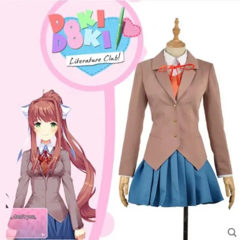 Anime Cosplay Youtube Shorts - Sayori Yuri Natsuki Monika Cosplay Costume