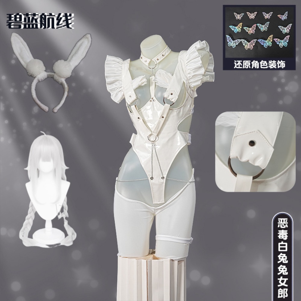 Azur Lane Le Malin Lazy White  - đánh giá và giá Anime Cosplay Bunny