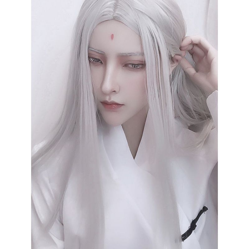 Men Hanfu Long Straight Hair A - đánh giá và giá Anime Cosplay Japanese