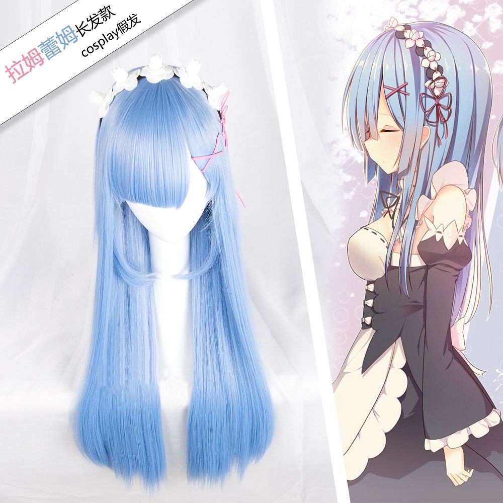 Re Zero Ram & Rem Cosplay Wig  - đánh giá và giá Re Zero Rem Wig