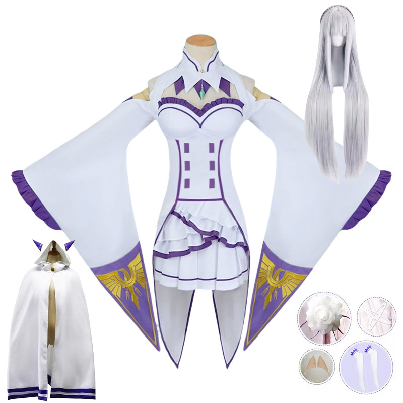 Emilia Cosplay Re Life in a di - đánh giá và giá Re Zero Rem Wig