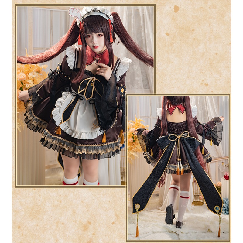 Game Genshin Impact Hu Tao Mai - đánh giá và giá Anime Cosplay Maid