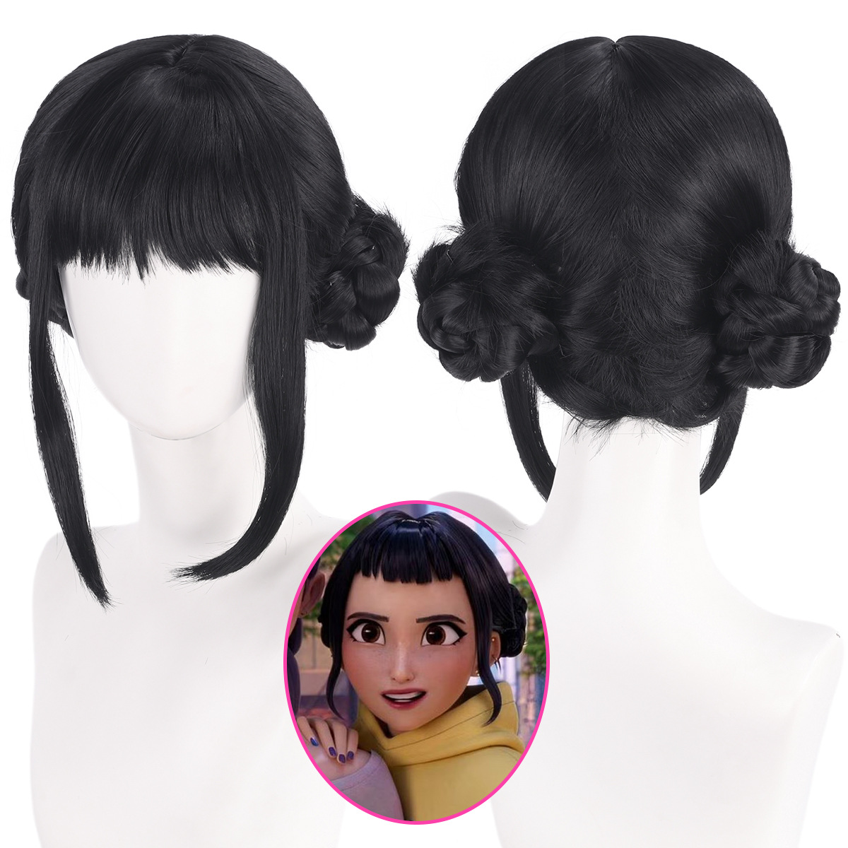 Zoey Cosplay Wig 33cm Black Ha - đánh giá và giá Anime Zoey Cosplay