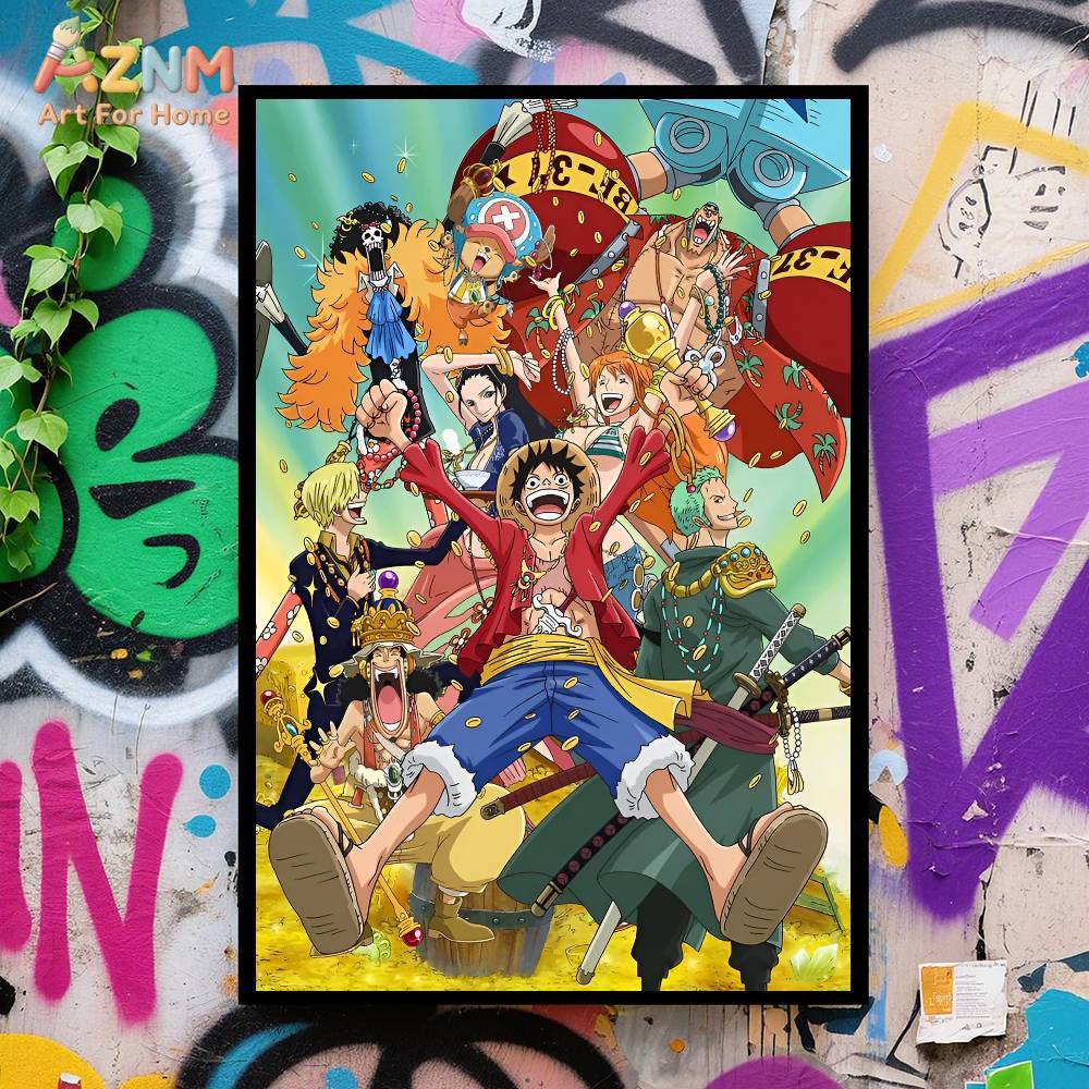 AZNM One Piece Unframed Canvas - đánh giá và giá One Piece Straw Hat