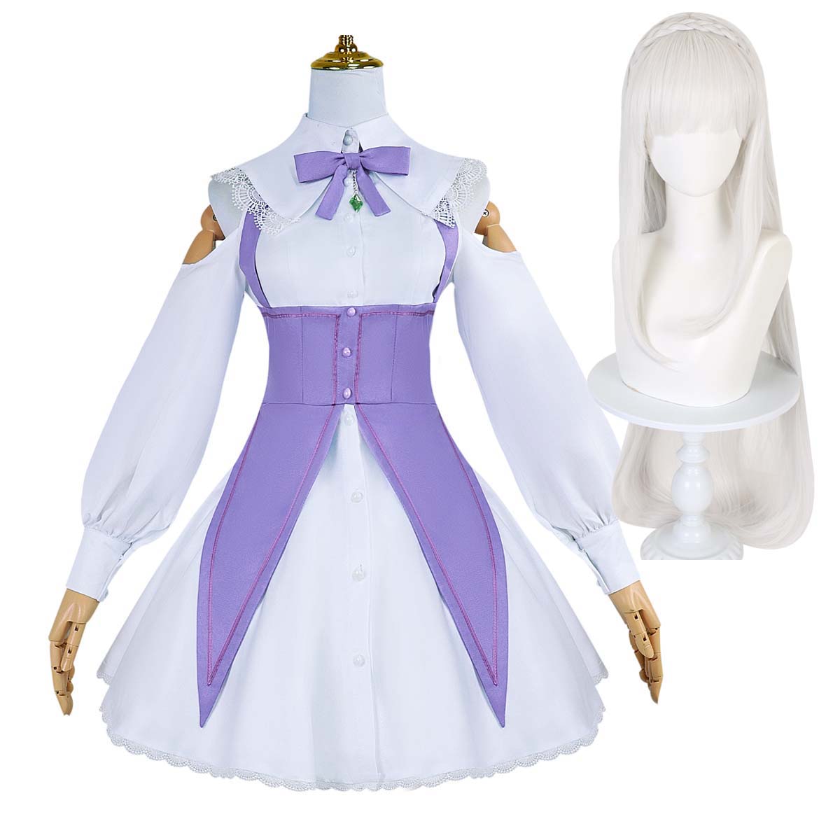 Halloween Anime Re:Life In a D - đánh giá và giá Re Zero Rem Wig